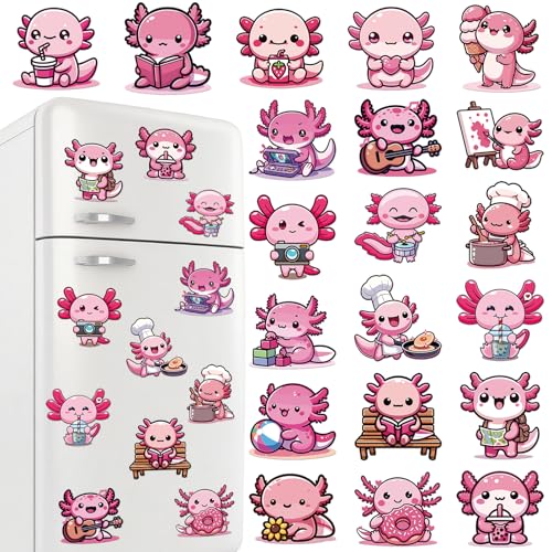 Imanes Decorativos Axolotl 20 Piezas Multicolor