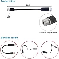 Vista 6 de LEDCARE Proyector de Estrellas USB con Luz Nocturna, Luces Portátiles Ajustables Románticas para Techo Interior del Automóvil, Proyector de Lámpara