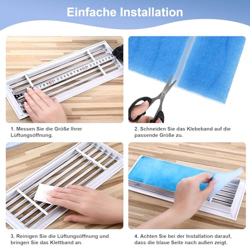 Ersatzfilter für Limodor Compact Lüfter 6Stk 24x24cm Filter für Lüftungsgerät Limodor Limot Lüfterserie Compact 00070 Staubfilter Luftfilter Filtervlies für Filter Lüftungsanlage Badlüfter