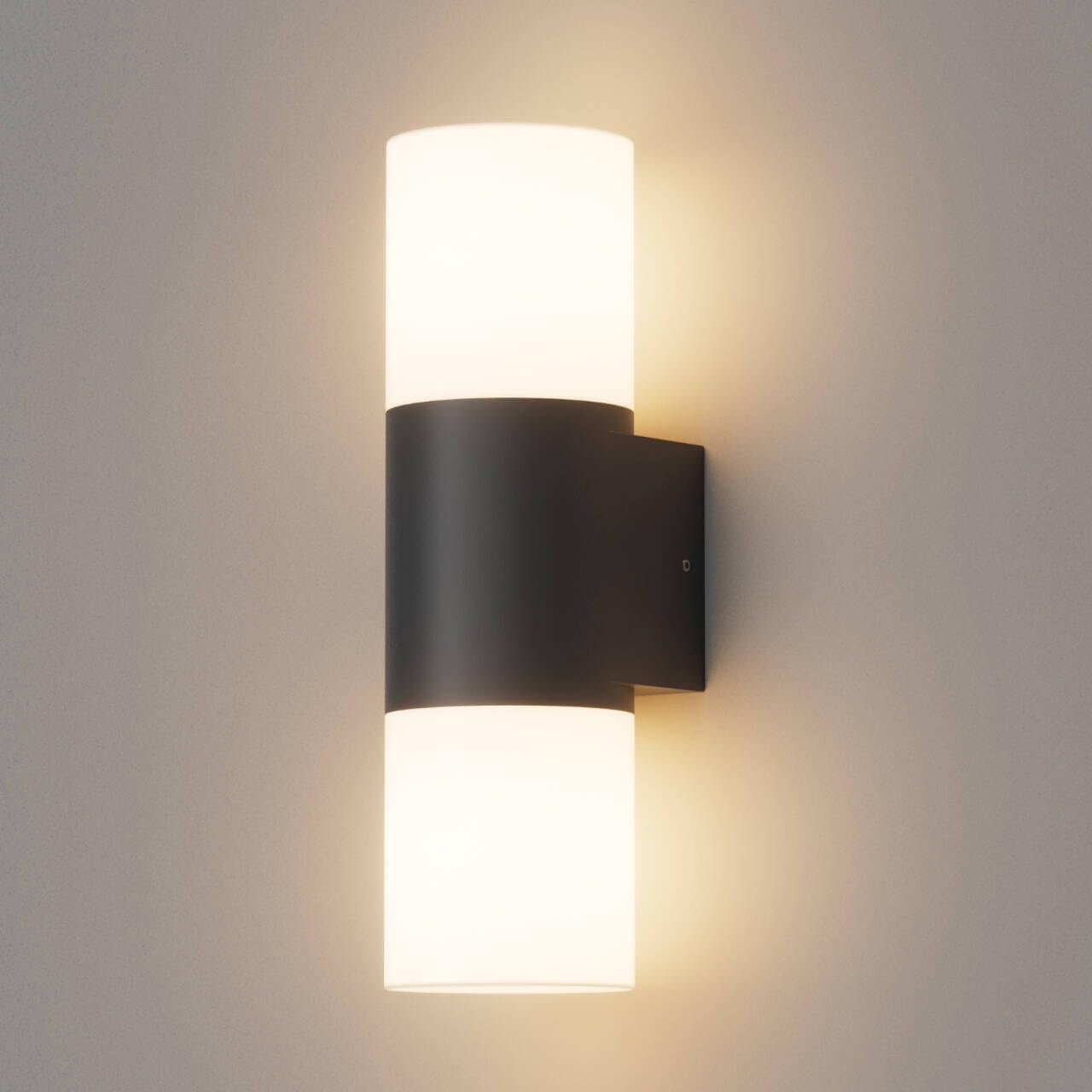 Klighten Aplique de Pared E27 Exterior, Arriba Abajo Lámpara de Pared Negro, IP54 Aplique Moderna, Luz de Pared Interior Aluminio, para Entrada Terraza Jardín, 40W Max, No Incluidas Bombillas