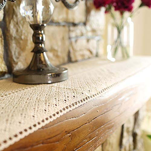 Chemin de table coton antidérapant dentelle pour habiller une table sans nappe - 6