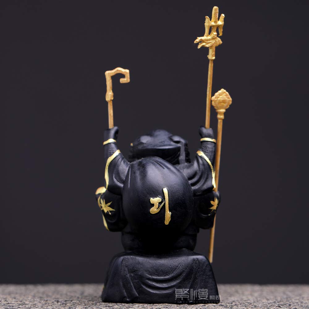 Amazon｜繁樓藝雕 仏像 開運招福七福神 三面大黒天 (高さ6cm×巾