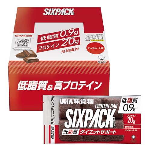 UHA味覚糖 SIXPACK プロテインバー チョコレート味 10本