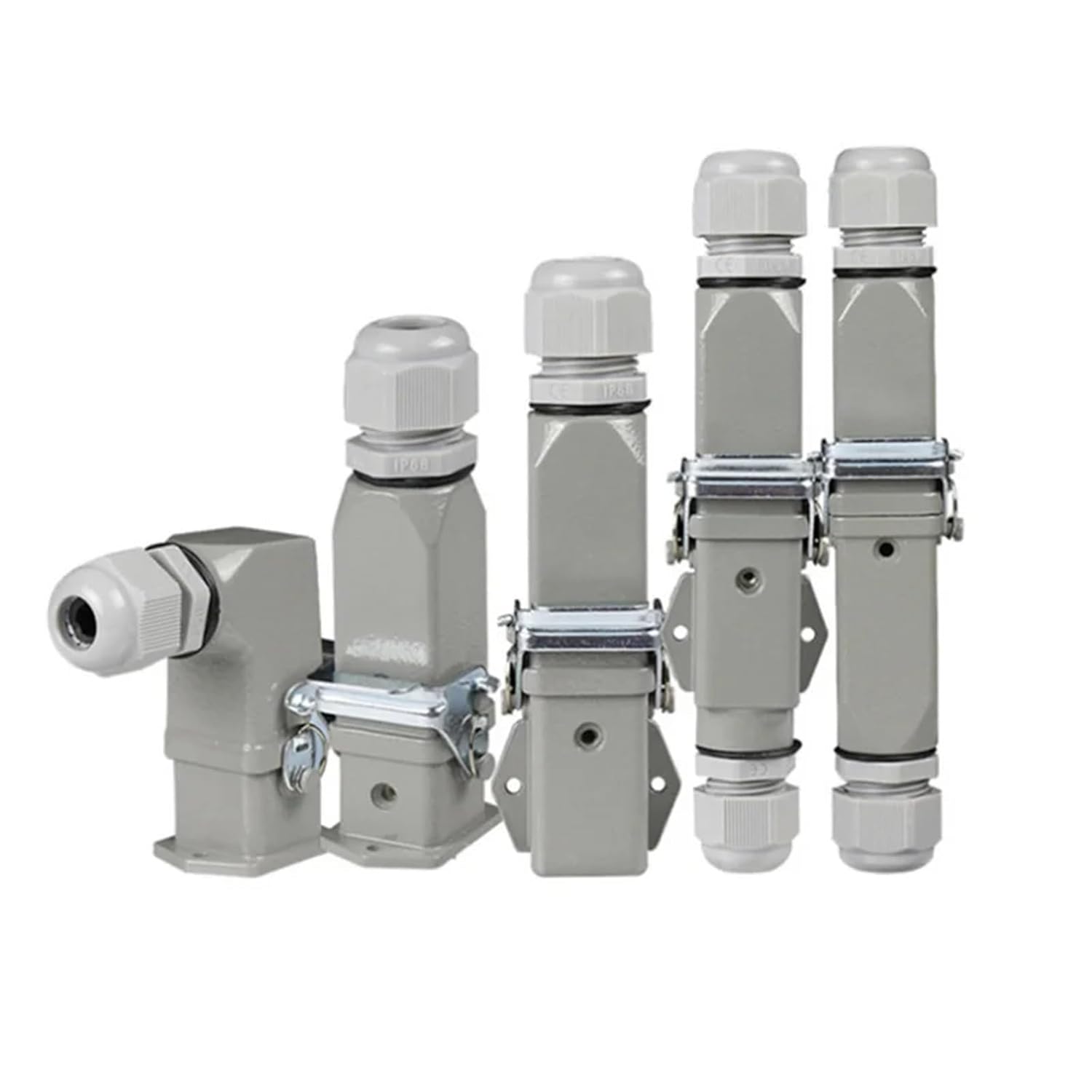 Heavy Load Connector HDC HA 4 5 6 8 Pin Duty 10A Rectangle Plugs Socket Male 1Pcs(Blue)