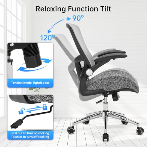 Heavy Duty Office Chair-400lbs, Ergonomic Desk Chair with Wide & Soft 3D Modeling Foam Cushion Home Office Desk Chair with Adjustable Seat Height, Executive Computer Task Chair for Heavy People by Luckyear - Used condition - Image 6
