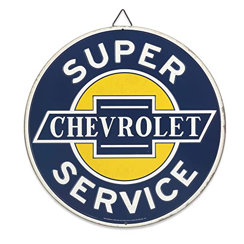 Chevrolet Super Service Rundes Metallschild