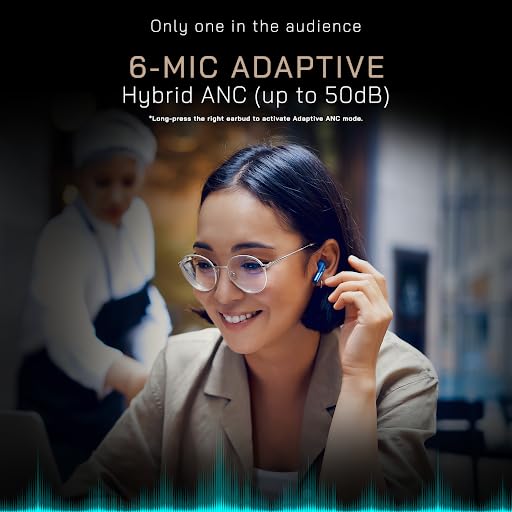 Image of Noise Buds Xero Truly Wireless in-Ear True Wireless Earbuds with Adaptive Hybrid ANC (Upto 50dB), in-Ear Detection, Sound+ Algorithm, 12.4MM Driver, 50H Playtime, BT v5.3(Chrome Blue)