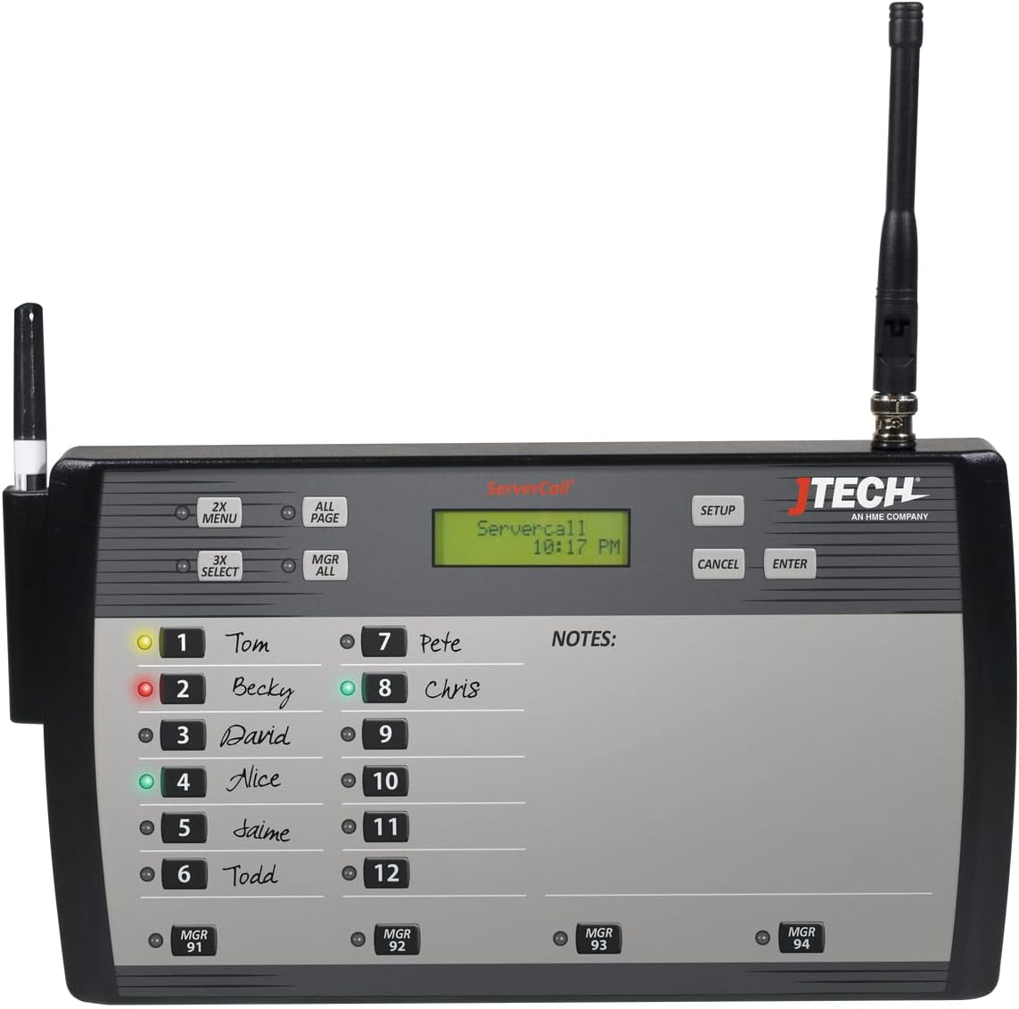 JTECH ServerCall® Transmitter Paging System -6 Rugged Pagers