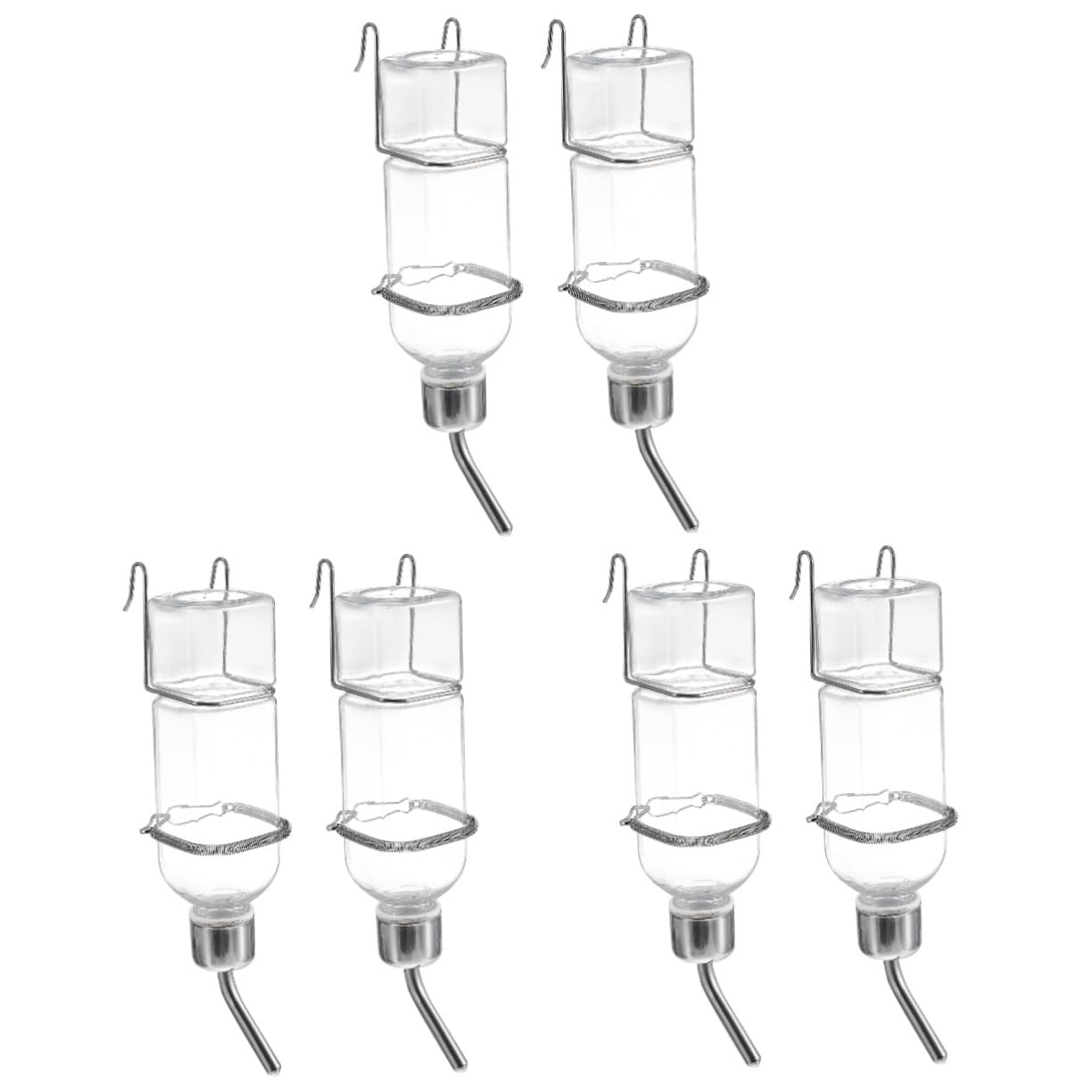 POPETPOP 6pièces Distributeur Eau pour Animaux Fontaine Suspendue pour Rongeurs Abreuvoir Sécurisé pour Chinchillas Et Lapins Accessoire Pratique pour Cage