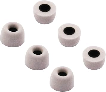 ALXCD Foam Eartips Replacement for Jabra Elite 75t Headphones, S/M/L 3 Sizes Soft Memory Foam Ear Tips, Compatible with Jabra Elite 65t 75t Active 75t [Gray][S/M/L]