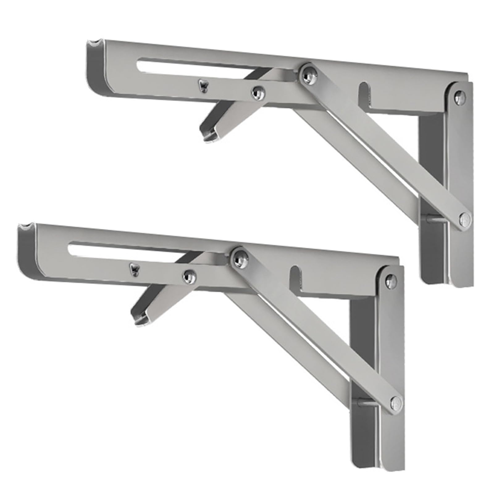 Supports d'étagère pliables acier inoxydable console murale en L de 20cm