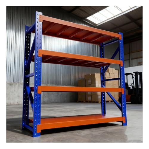 SJASD EstanteríAs MetáLicas EstanteríAs,Pesadas De 4 Niveles,Estante Industrial de Almacenamiento para Trastero Garaje