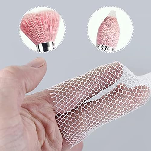 Makeup Brushes Pen Guard Protector Set Reusable Expandable Elastic Netting Mesh Cover Sleeve (Not Include Brushes),Covers Set Storage Small Medium Large Sizes Brushes For Travel Or Daily Life (100 Pcs)White #TOP3