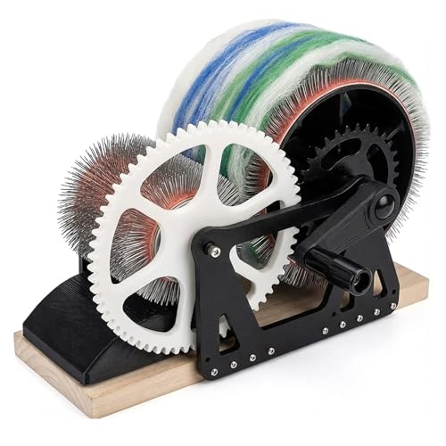 Gslxheal Manual Drum Carder for Wool Carding, Quick Blending &