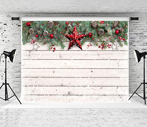 Kate 10x10ft Christmas Wood Photography Backdrop White Wood Christmas Decoration Background Collapsible Home Decoration Backdrops