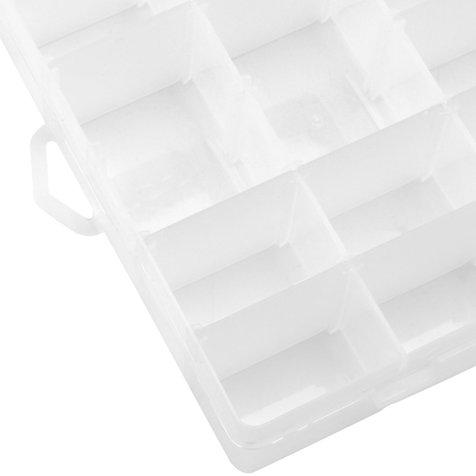 5 Scatole Organizer 36 Scomparti Regolabili in Plastica Trasparente, Contenitore per Perline, Gioielli e Piccole Parti, 27,5 x 17,5 x 4,2 cm
