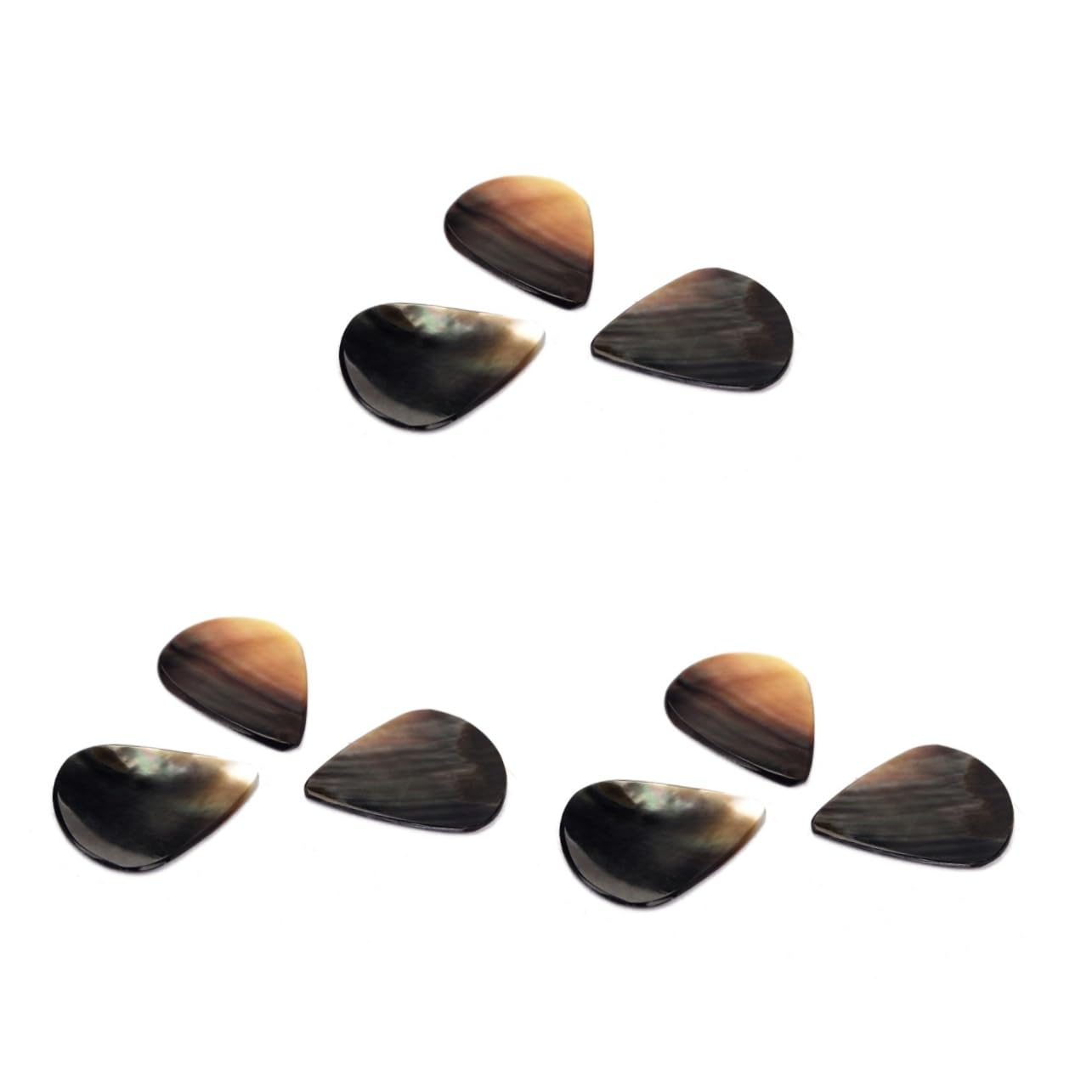 ibasenice 9piezas Púas De Guitarra De Concha Natural Tones Selección De Púas Para Guitarras Ukeleles y Sonido Auténtico y