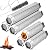 Gisafai 6 Pcs Pellet Smoker Tube 12 Inch 6 Inch Stainless Steel BBQ Wood Pellet Tube Smoker with Brush and 2 Hooks Pellet Smoker Box Pellet Grill Accessories for Grill or Smoker, Hot or Cold Smoking