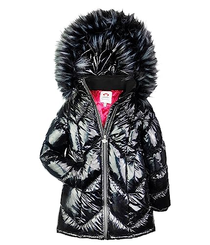 Appaman Kids Girl's Nova Insulated Puffy Long Coat (Toddler/Little Kids/Big Kids) Black 7 Little Kid