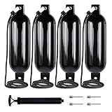 Shine Decor Boat Bumpers 4 Pack, 6.5"x 23" Boat Bumpers for Docking, UV-Resistant Inflatable Twin Ey