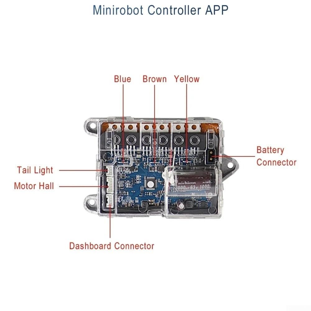 Kit controller scooter elettrico per Xiaomi M365 Pro, acceleratore acceleratore cruscotto con connettori luce LED, parte di ricambio in ABS nero (M 365 Pro Kit)