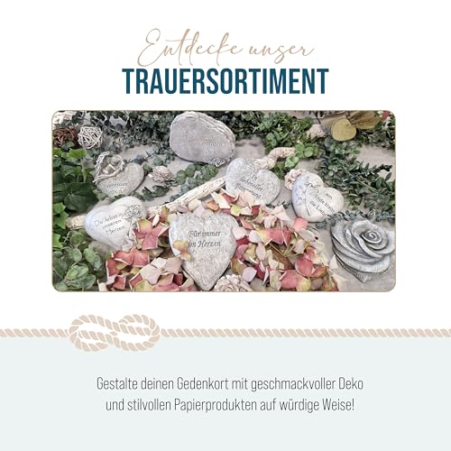 Haustier Gedenkstein mit Spruch & Pfoten: Grabschmuck Tier, Schiefer Grabdeko Hund & Katze, Deko Wetterfest Grab, Trauerstein Friedhof & Garten, Herz Grabdekoration, Trauerschmuck Klein, 12 x 12 cm