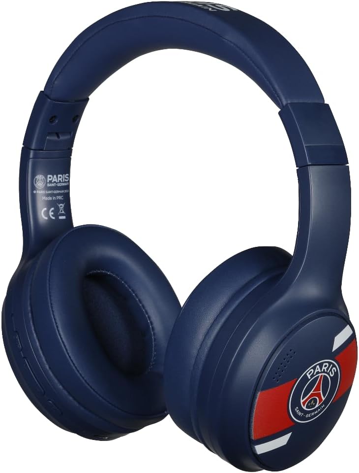 Konix PSG Casque Audio sans Fil Bluetooth 5.3 PC, Smartphones, tablettes - Microphone - Autonomie 25 h - Câble Jack 3,5 mm - Bleu