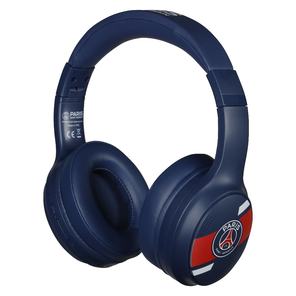 Konix PSG Bluetooth 5.3 Wireless Headphones for PC, Smartphones, Tablets – Microphone – 30 h Battery Life – 3.5 mm Jack Cable – Blue