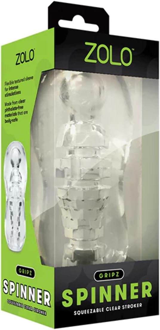 Zolo Gripz Spinner Stroker - Clear