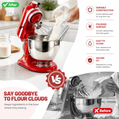 Pouring Chute for Kitchenaid Mixer Pouring Shield for Stand Mixer - 3