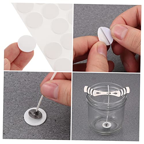 20 piezas Accesorios para hacer velas Cinta adhesiva redonda de espuma para mechas miniatura 7