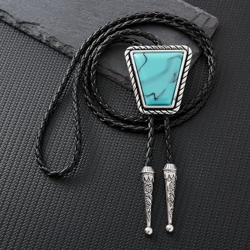 Image of Btilasif Bolo Tie for Women, Scorpion Bolo Tie Vintage Western Cowboy Stone Leather Neckties, Cowboy Gifts for Men