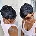 Avise 4inch Human Hair Short Wigs Short Curly Wigs Black for Black Women