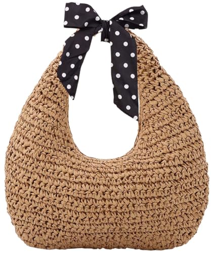 Bolso tote tejido de rafia para mujer verano playa