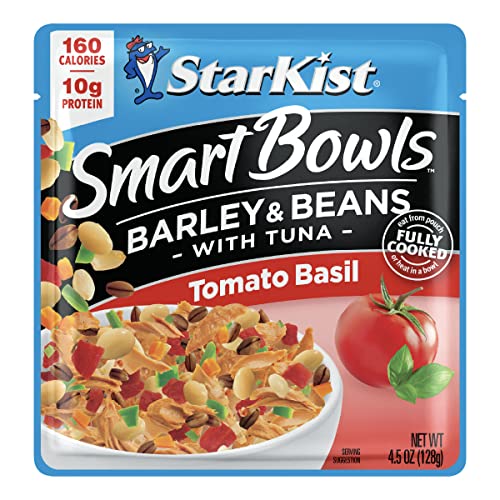 Starkist Smart Bowls Tomato Basil, 4.5 Oz Pouch (Pack Of 12) - Features Barley & Beans With Wild Caught Light Tuna #TOP13