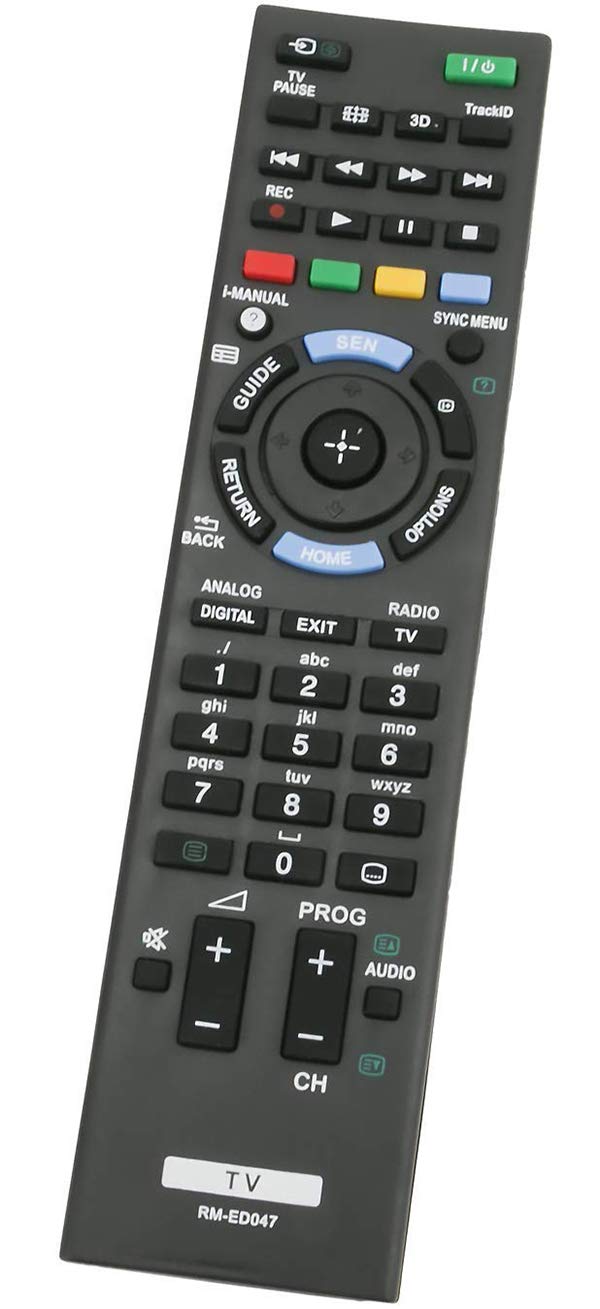Télécommande De Rechange RM-ED046 Pour TV Sony - Compatible Avec De Nombreux Modèles (KDL-22EX310, KDL-32NX520, Etc.) - Prête à L'emploi