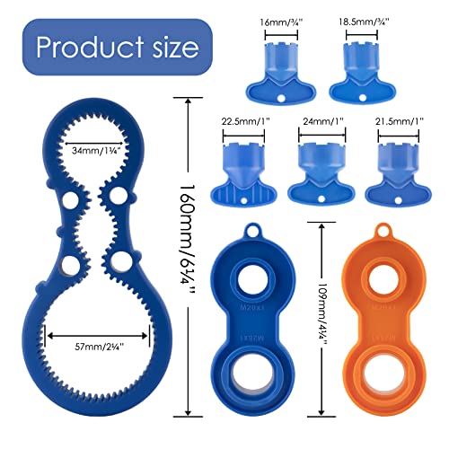 Linkidea Conjunto de 20 peças de chave de aerador de torneira e chave de remoção, aeradores de cache