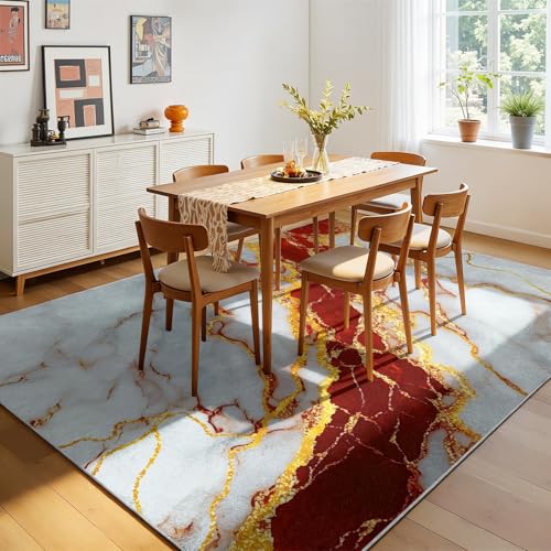 Tapete decorativo blanco y dorado 5x7ft de franela miniatura 3