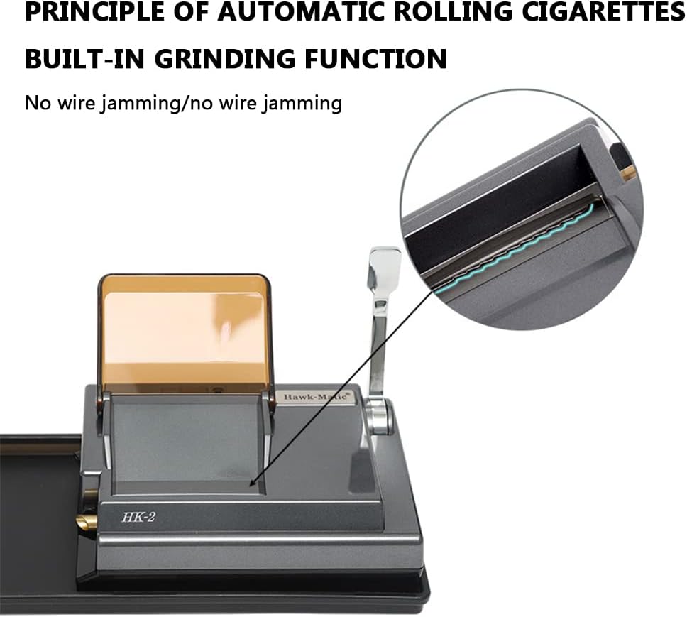 Hand Semi-Automatic Cigarette Rolling Machine, Household DIY Electric Cigarette Rolling Machine, Beautiful Appearance, Very Suitable for Husband Boyfriend,Red