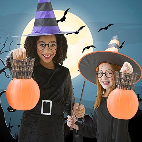 YoHold Wizard Wand Pencils,Wizard Glasses with Round Frame No Lenses,Lightning Bolt Scar Temporary Tattoo Party Favors for Magic Theme Birthday Party,Halloween Decor,School Rewards,12pcs each