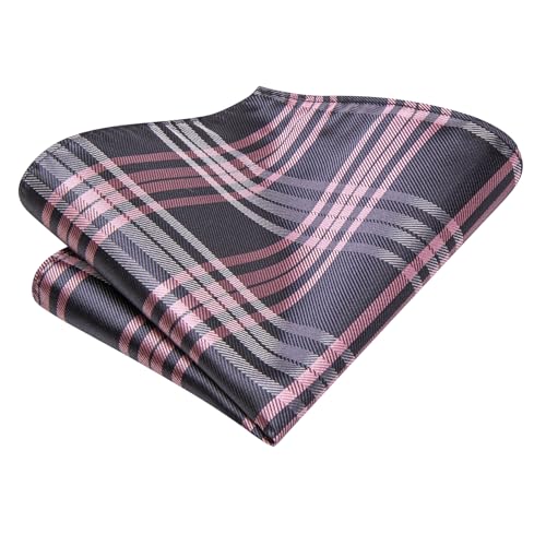 Image of Hi-Tie Men's Silk Ties Formal Woven Classic Necktie Pocket Square Cufflinks Lapel Pin Set Wedding Business
