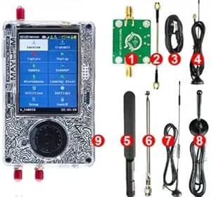 PortaPack H4M+ HackRF R10C &amp; Mayhem Signature Edition | 1MHz–6GHz Open-Source Hardware Development Kit | Transparent Case + Multiple Antennas, Amplifier, Speaker, Battery &amp; Cables for Electronics