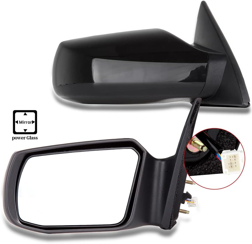 Driver Side Mirror Assembly Fits for 2007-12 For Nissan Altima Sedan Hybrid Non-Folding,Non-heated Power Smooth Black