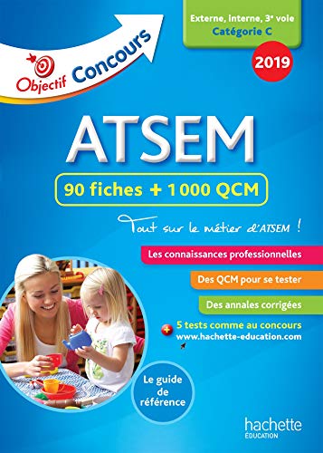 Télécharger Objectif Concours 2018 ATSEM : 90 Fiches 1000 QCM PDF