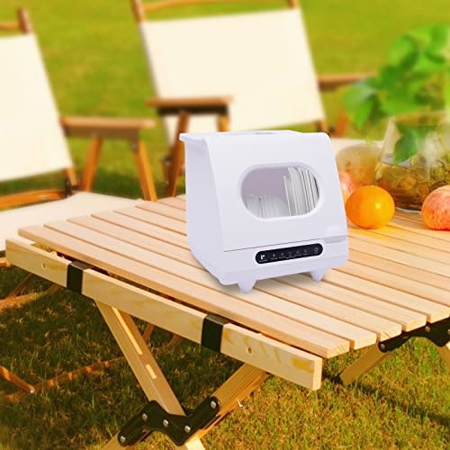 Portable Countertop Dishwasher, 5 Washing Programs Mini Dishwashers, 360°Spray Arms & 72℃ High Temperature Clean, Dishes&Fruit Vegetable Cleaning Machine for Small Apartments, Dorms and Camper RVs - Image 5