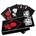 Produktbild hopewey Schwarze Spielkarten Wasserdichtes Pokerkarten Profi Poker Playing Cards Karte Spielkarte Playing Cards aus Plastik Top Qualität Plastic Poker für Ihr Poker Vergnügen Rose