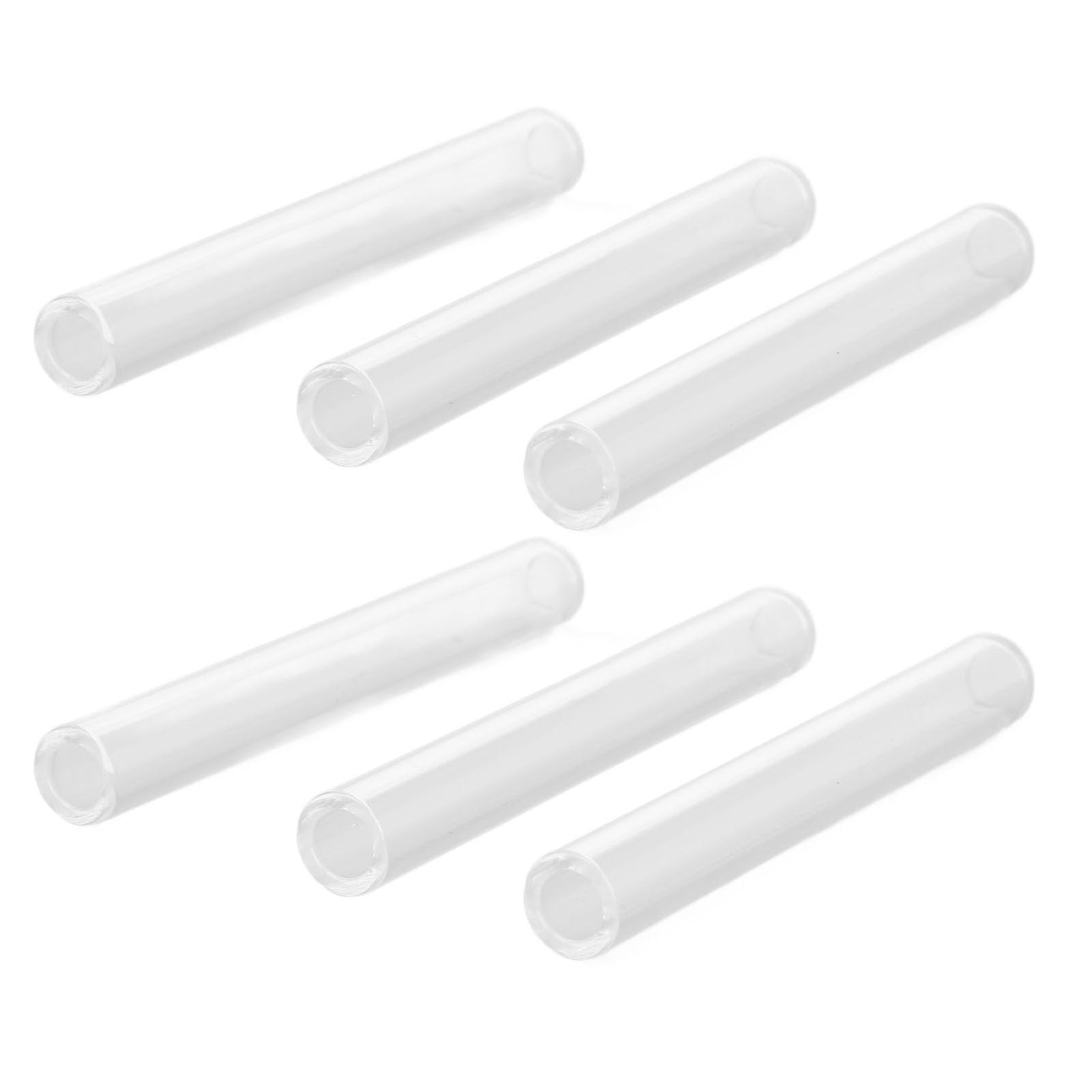 Tubo in Vetro Borosilicato, Tubi di Vetro Infrangibile Resistente Alte Temperature, Trasparente per Osservazione Precisa, 6 Pezzi per Laboratorio Scuola Fai da Te