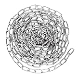 CYEER Edelstahl Kette 4MM, Edelstahlkette Meterware 6M, Stahlkette Starke, Kette Edelstahl, Rundstahlkette Metallkette Gliederkette Hängesessel Kette Boxsack Kette Verlängerungskette für Hängesessel