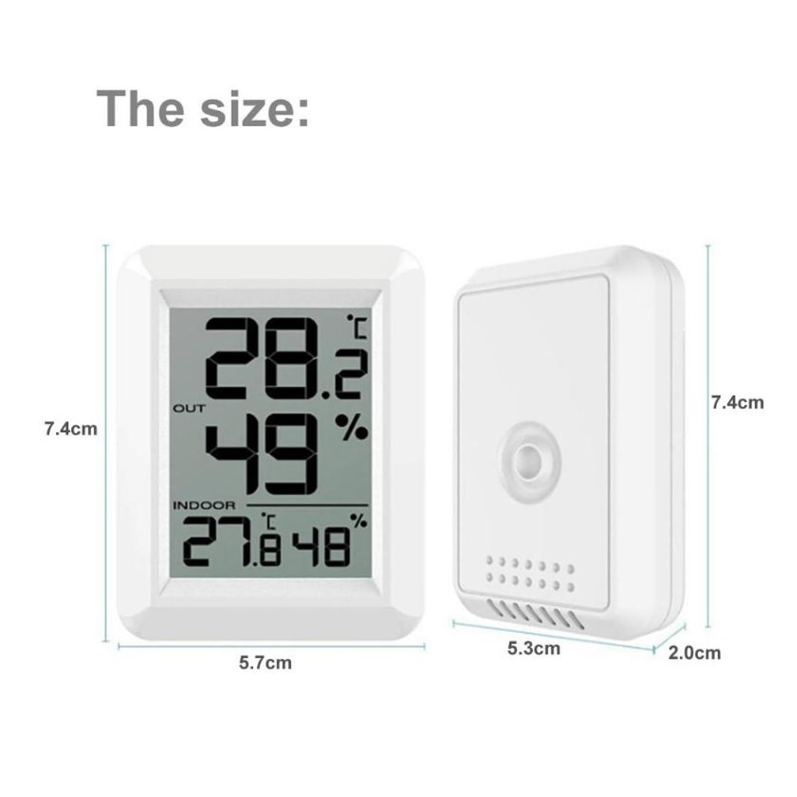 Termohigrometr Termometr Elektroniczny Mini Cyfrowa Bezprzewodowa Higrometr Stacja Pogodowa LCD Cyfrowy Termometr Stacja Meteorologiczna Dla Domu(FT0423 4PCS)