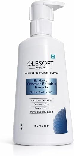 OLE SOFT trucera Ceramide Moisturizing Lotion, 5 Essential Ceramides, Fragrance Free, Paraben Free, 150 ml